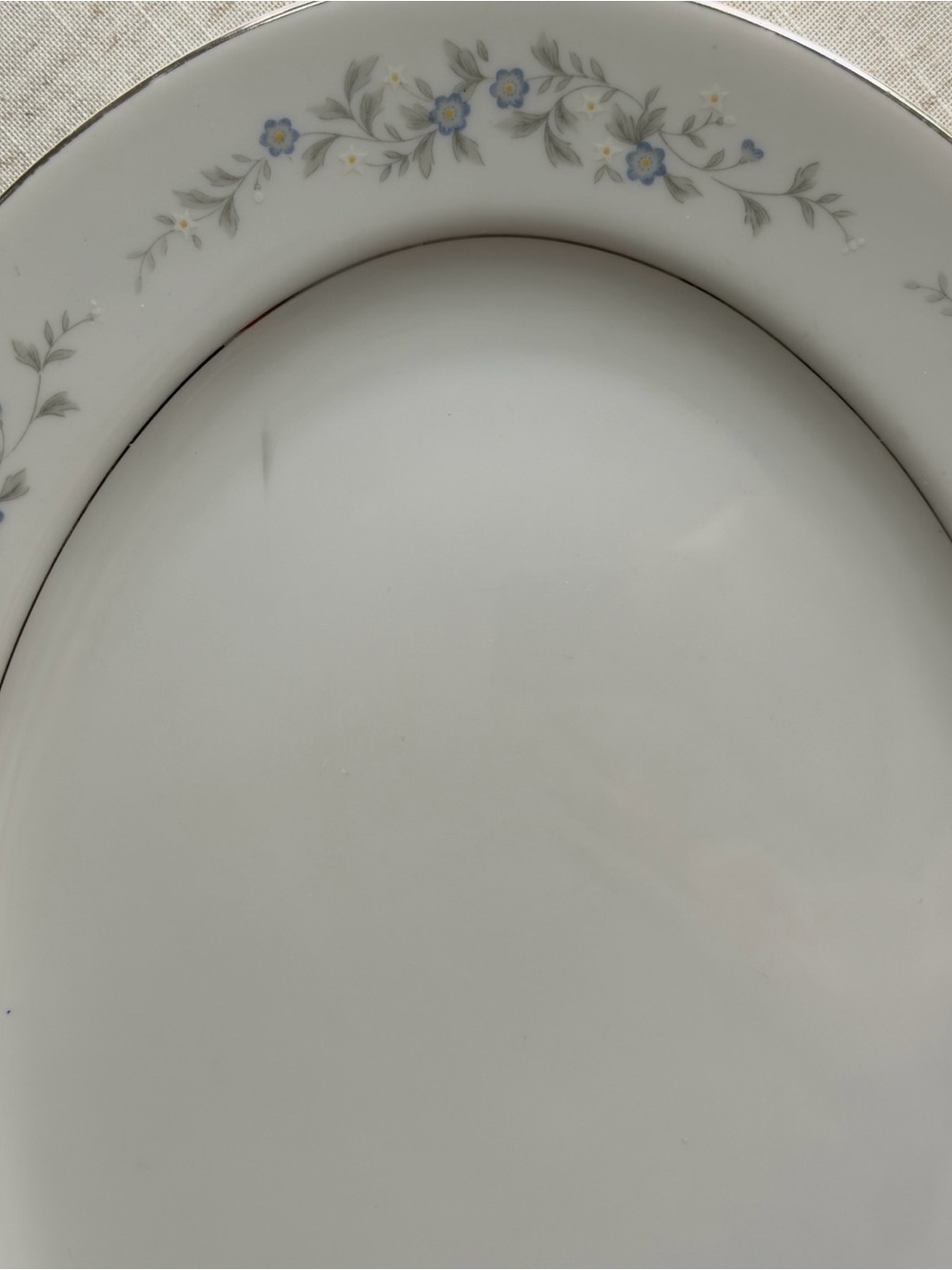 Vintage Forget Me Not Japan Floral 14” Platter